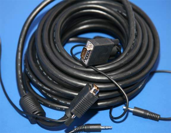 35FT SVGA with AUDIO Cable UL2919 HD15 Male to Male