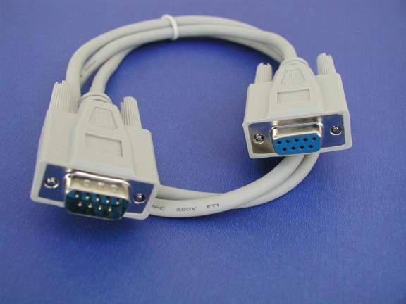 3FT DB9M to DB9F SERIAL CABLE BEIGE