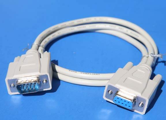 3FT DB9M to DB9F Serial Cable BEIGE UL2464