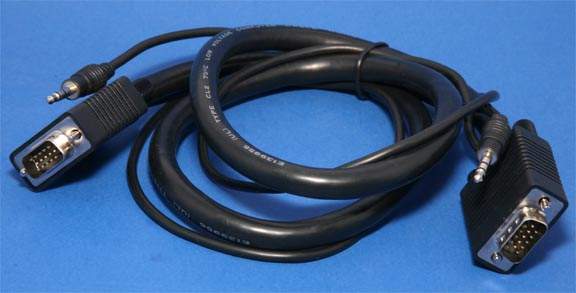 3FT SVGA with AUDIO CABLE MONITOR Male to Male