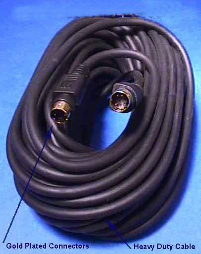 50FT SVIDEO Cable 4Pin Mini Din Male to Male Gold Plated