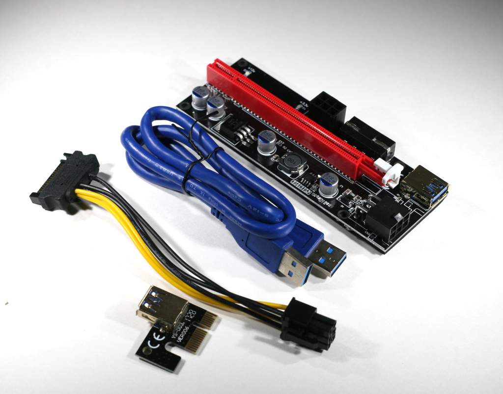 60cm VER009S PCI-E Riser Card PCIe 1x to 16x USB 3.0 Data Cable Bitcoin Mining