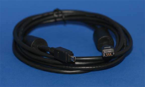 6FT Firewire Cable Black 6pin 4pin with Ferrite