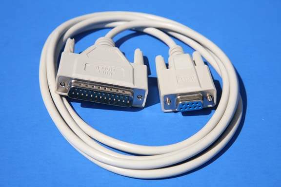 6FT NULL MODEM Cable DB9-F to DB25-M