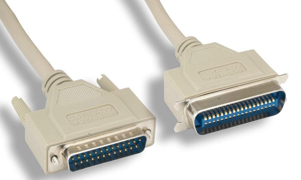 6FT Parallel Printer Cable IEEE-1284 DB25M To CN36M