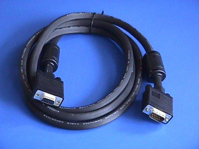 6FT SVGA CABLE MONITOR UL2919 HD15 EXTENSION Male to Female