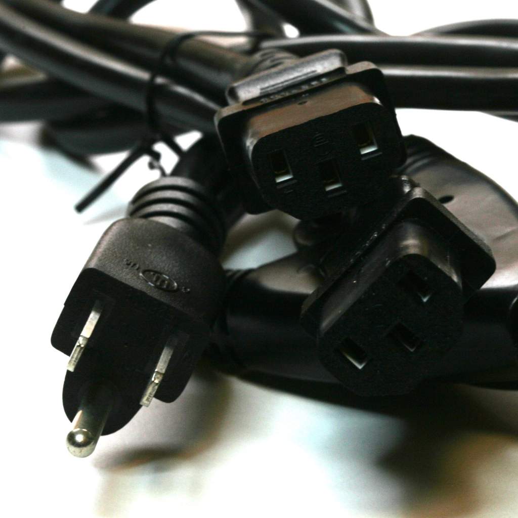 6ft Standard Y Computer Power Cord NEMA 5-15P to 2x C13