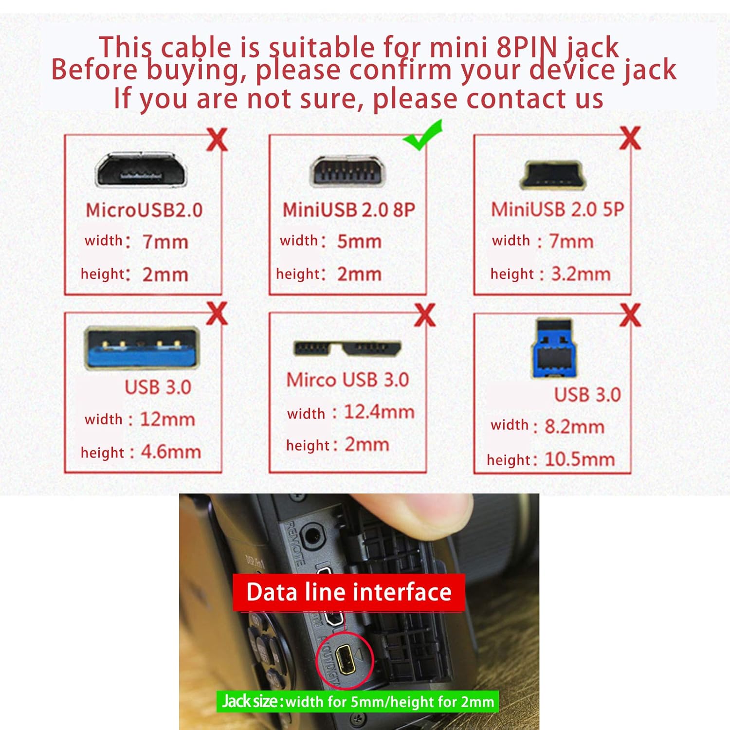 Monteur Mysterieus breng de actie USB Cable Cord for Fuji Fujifilm FinePix AV AX F J S Z Series Digital  Cameras D6