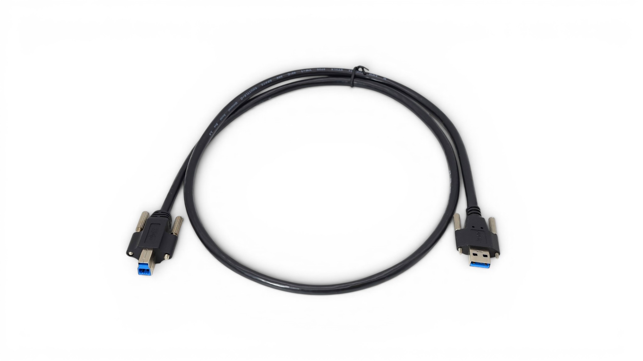 1M USB 3.2 Gen 1 SuperSpeed USB-A to USB 3.0 Type-B Screw Lock Cable