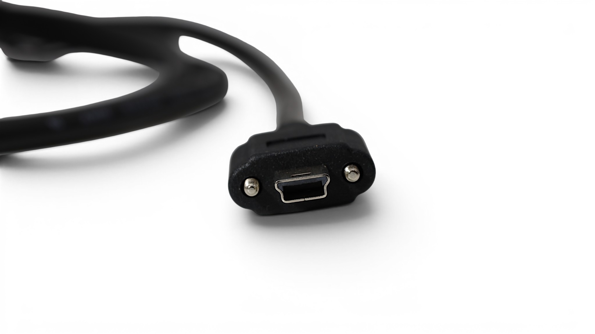 1M USB 2.0 USB-A to USB Mini-B Screw Lock Cable