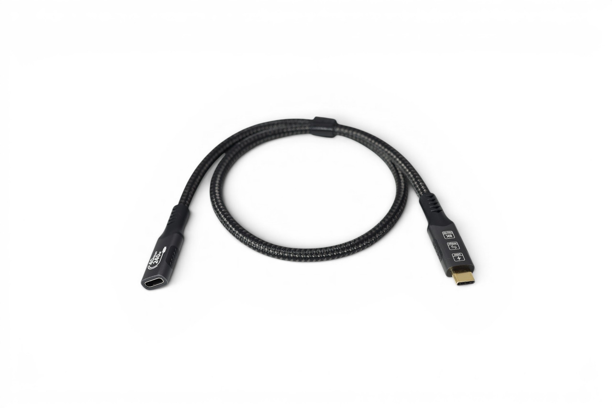 USB-C Extension Cable 0.5M - 40Gbps USB4 / Thunderbolt 3, 40W Fast Charging