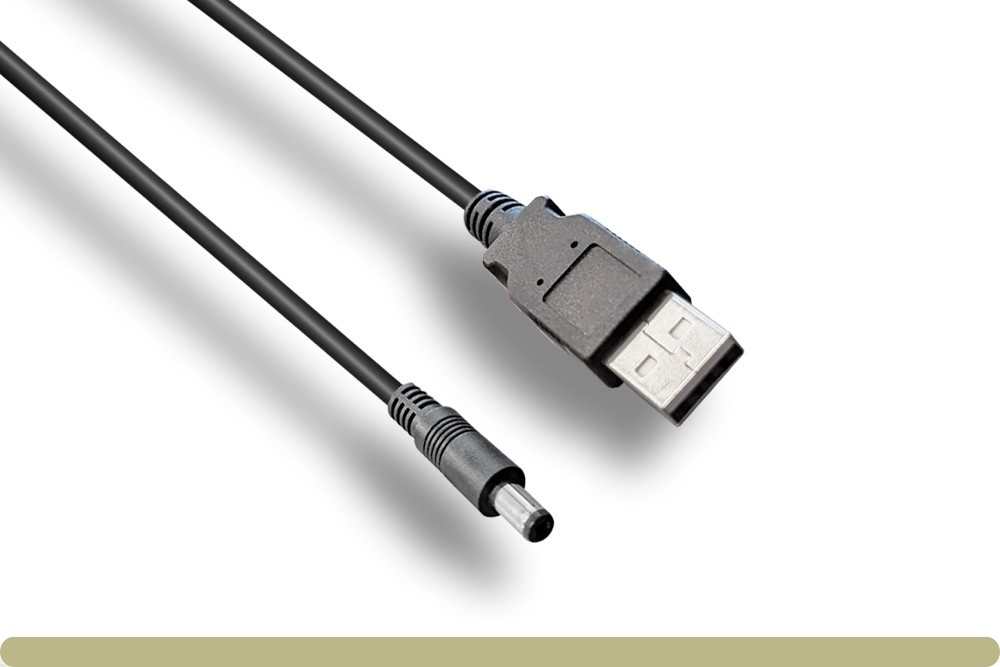 6FT USB 2.0 A Male to DC 5.5 MM x 2.1 MM Power Cable