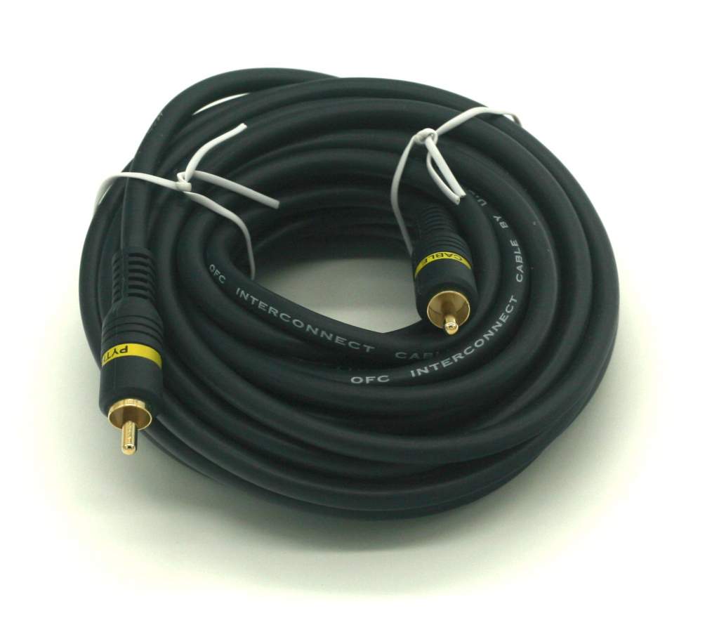 Audio Cable 25FT RCA-M RCA-M Shielded Blue