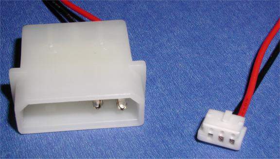 CPU FAN Intel Small 3-Wire to Molex 4-Wire Power Cable