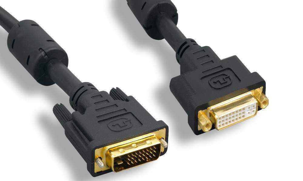 DVI Extension Cable DVI-D-M to DVI-D-F 2M 6FT