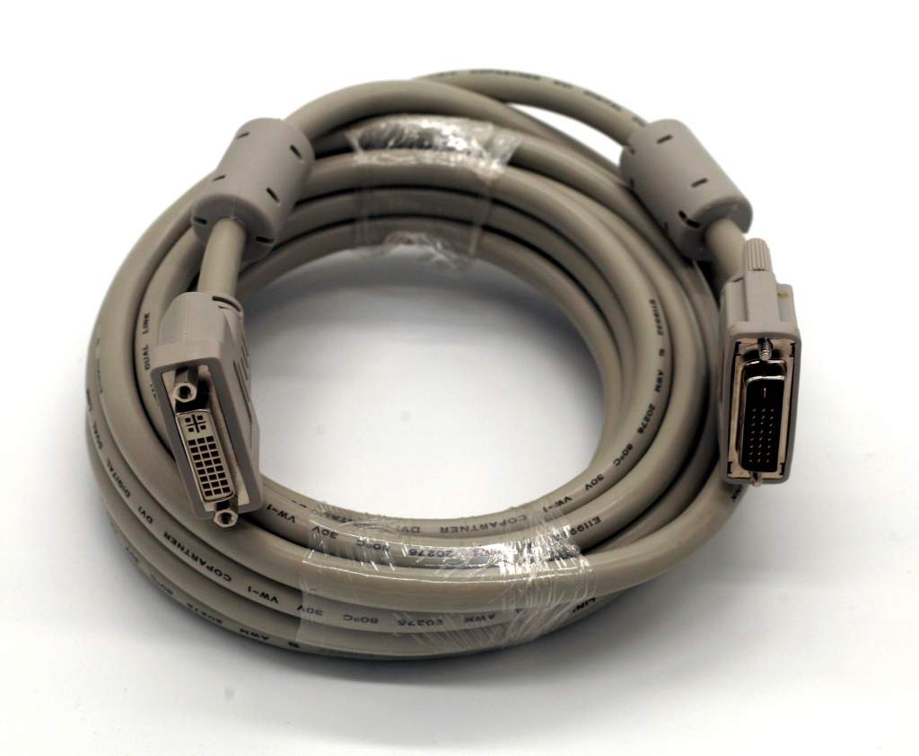 DVI Extension Cable DVI-D-M to DVI-D-F 5M BEIGE