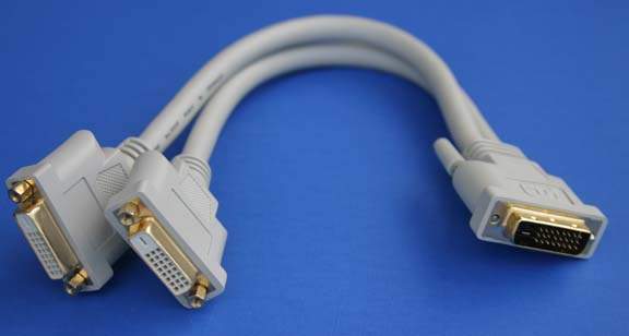 DVI SPLITTER CABLE DVI-D Male to 2 Female
