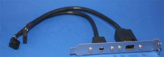 FireWire IEEE 1394a Expansion Bracket 4p 6p to Dual FireWire Headers
