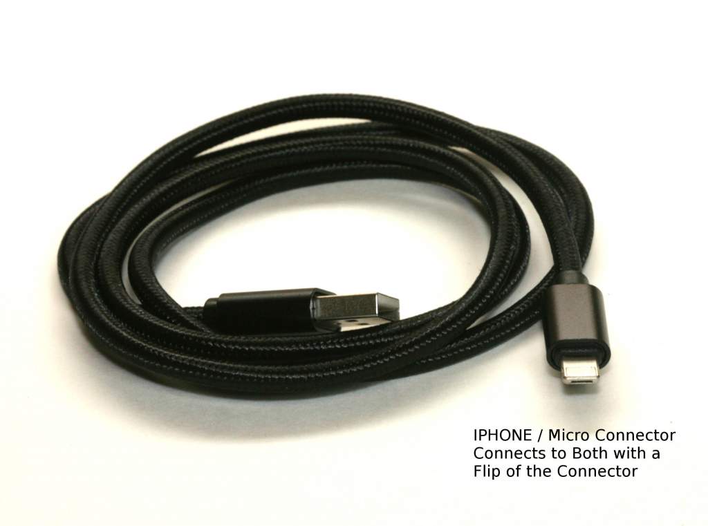 FlipIt Cable Lightning or Micro to USB Cable 3FT Iphone Samsung