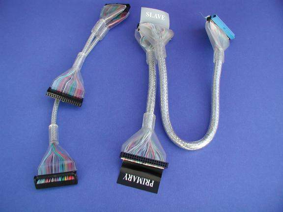 Floppy and IDE Silver Round Cable Set