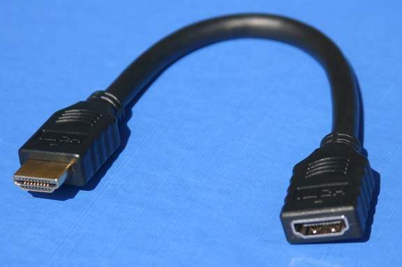 HDMI 8 inch Port Saver Cable Male to Female Extension