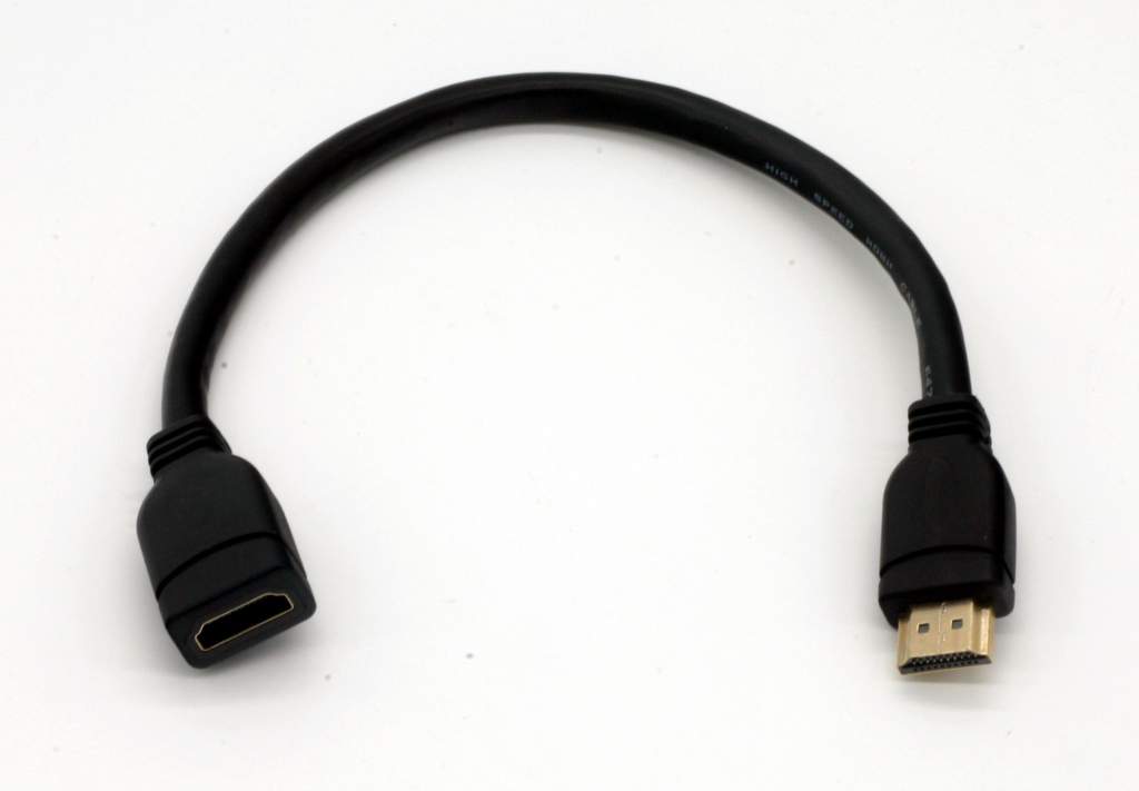 HDMI 8 inch Port Saver Cable Male to Female Extension