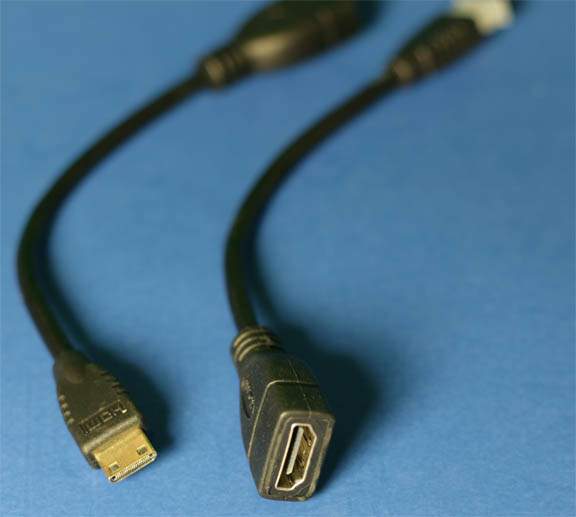 HDMI Mini to HDMI Female Cable 8 inch