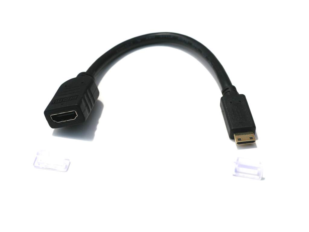 HDMI Mini Type-C Male to HDMI Type-A Female Cable 8 inch