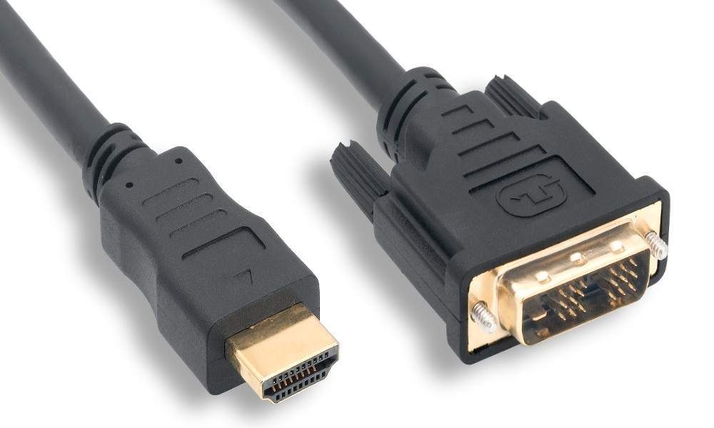 HDMI to DVI-D 24+1 Pin Display Adapter Cable Male Gold HD HDTV 15ft 5M Premium