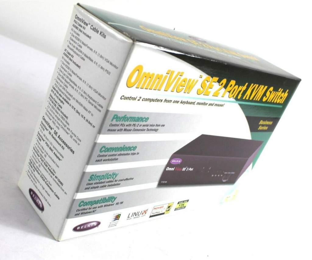 KVM Switch 2-CPU Electronic PS2-VGA Belkin F1D102