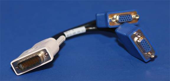 LFH-59 DMS-59 to Dual VGA Cable NVIDIA-PNY-DELL-HP
