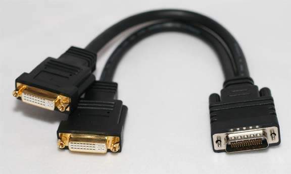 LFH-59 to Dual DVI-I Cable C2G Compatible
