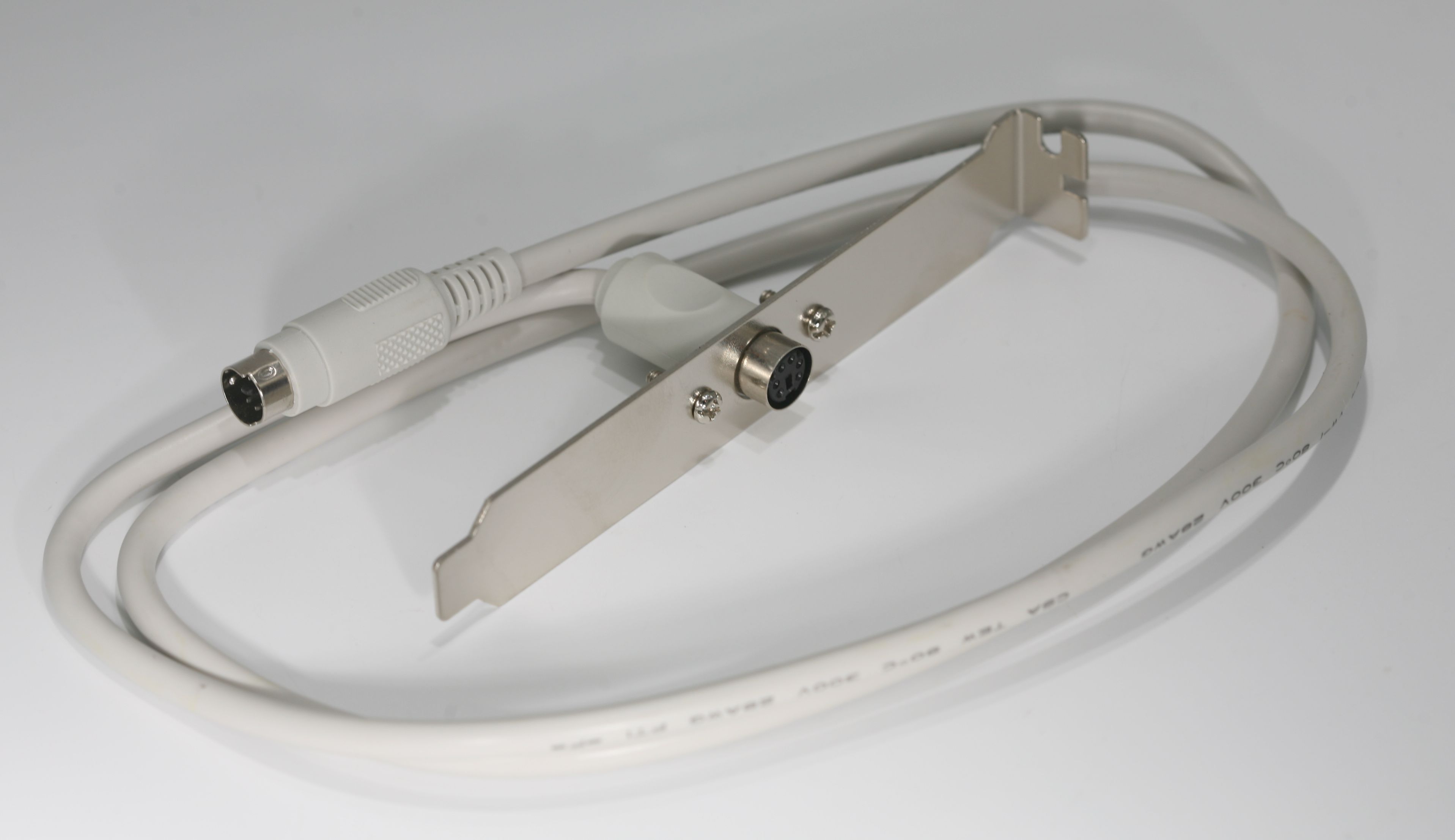 MiniDin6 PS2 Panel Mount Cable Male to Female 3ft