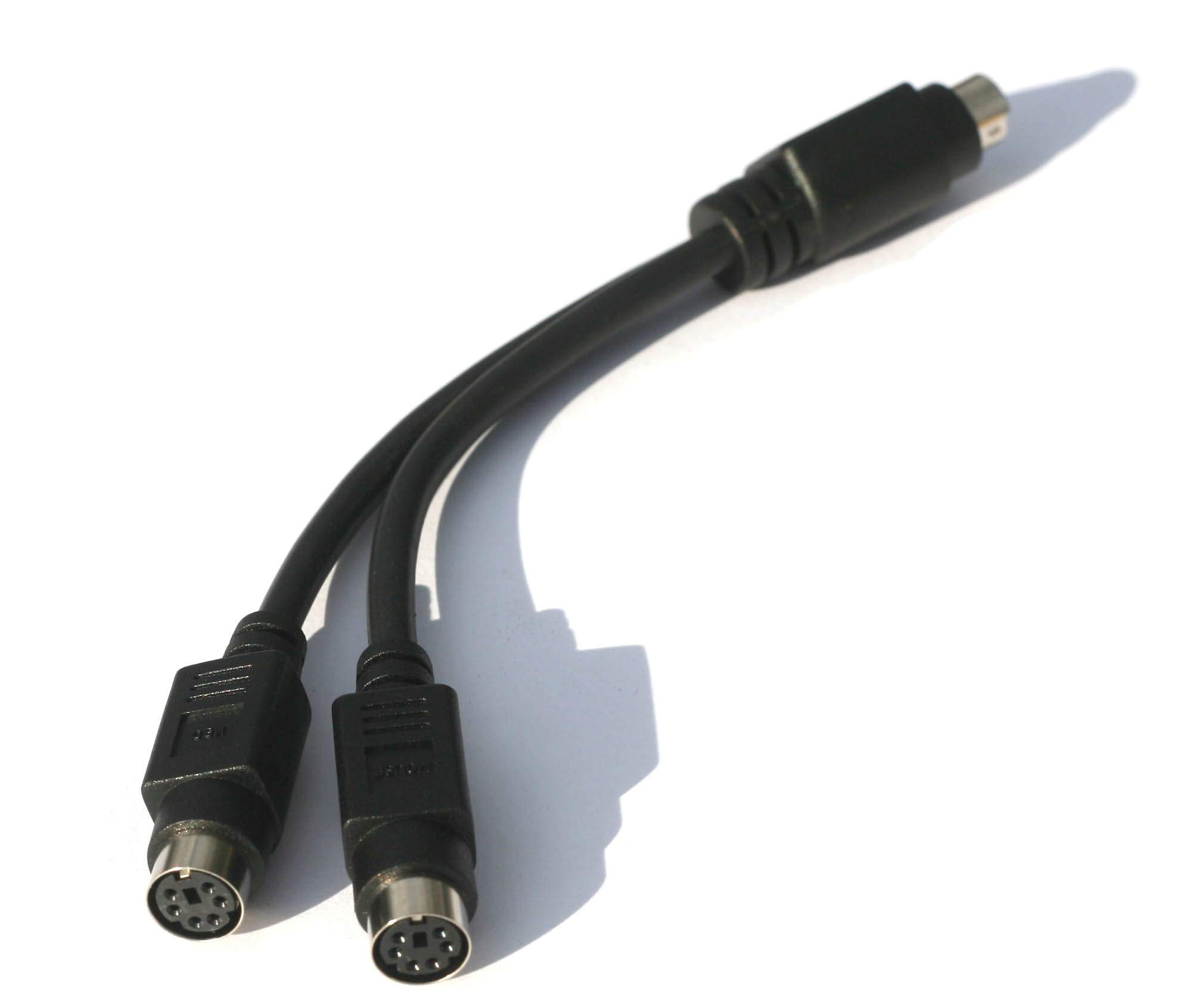 Ps 2 ps2 splitter mouse keyboard adapter for ibm compaq toshiba dell