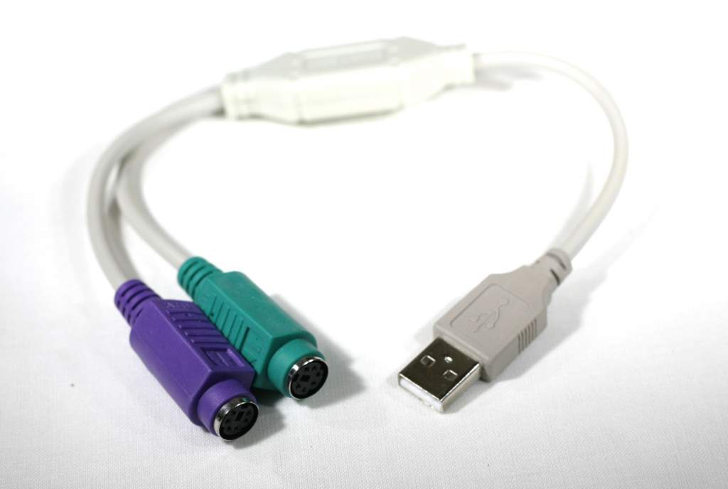 PS2 to USB for PS2 KEYBOARD and PS2 Mouse Beige