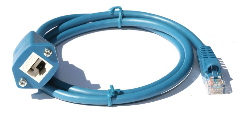 Panel Mount Cat 5E Blue 3FT Ethernet Cable