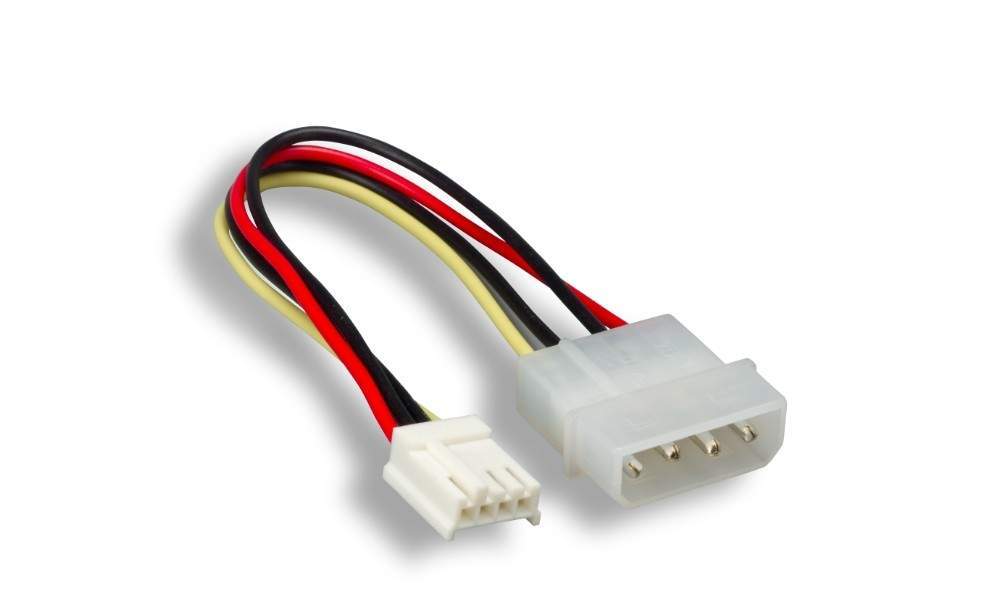 Power Cable 5.25 to 3.5 Adapter Molex 6 Inch