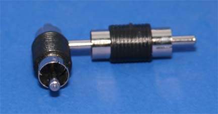 RCA Male to RCA Male Coupler Converter Adapter Chrome