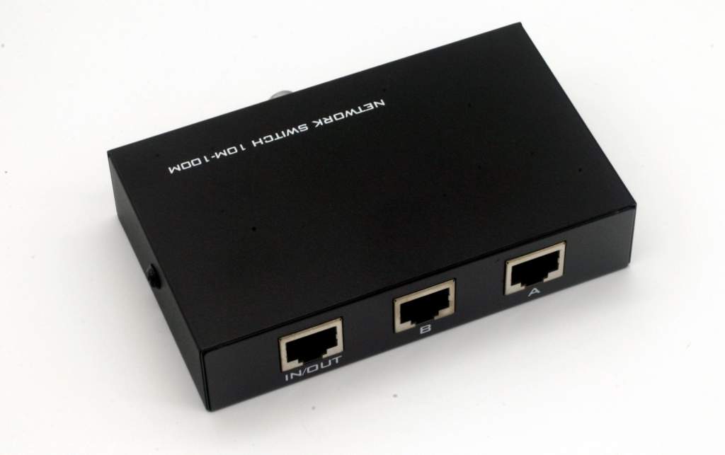 RJ45 AB 2 Way Switch Box Push Button Manual Network