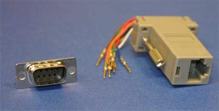 RJ45 to DB9-Male Modular Adapter