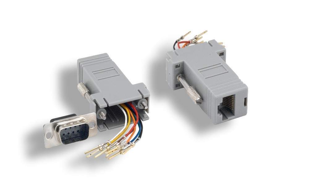 RJ45 to DB9-Male Modular Adapter PCCables.com