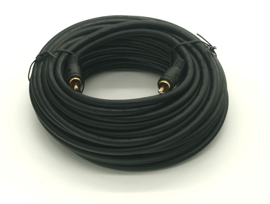 SINGLE RCA Male to Male Video Shielded Cable 50FT