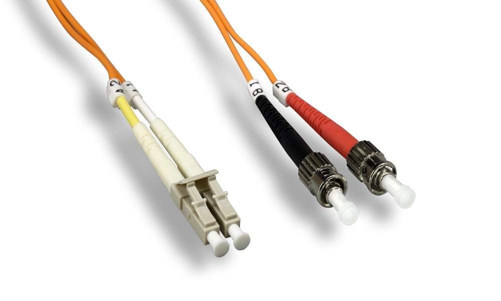 ST-LC FIBER OPTIC 1Meter 62.5 125UM Duplex Multimode Cable