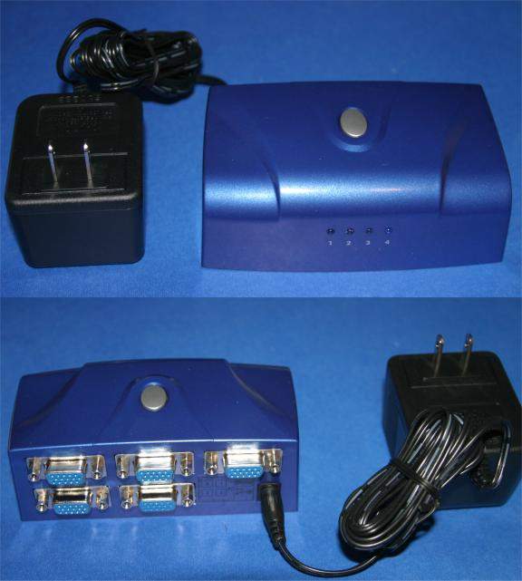 SVGA Switch HD15 ABCD Electronic High-Resolution