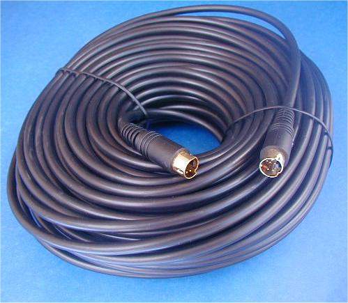 SVIDEO Cable Minidin4 Male to Male 75FT Mini-Coax