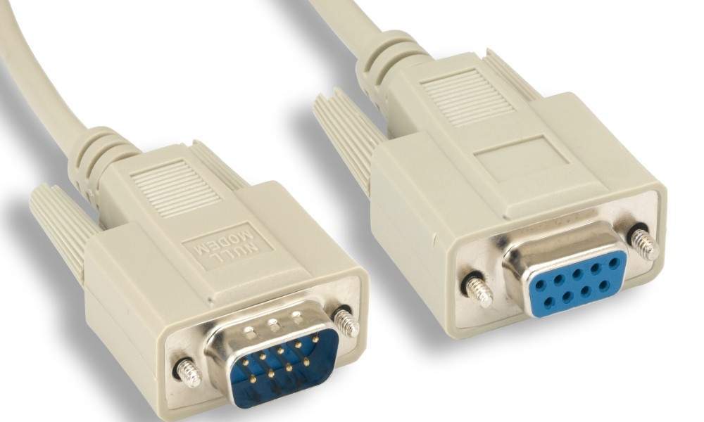 Serial Null Modem Cable 10FT DB9F DB9M