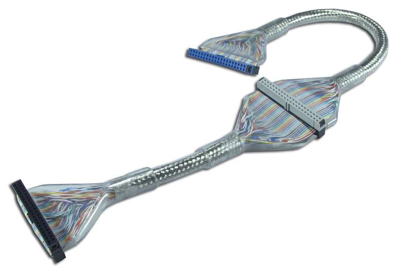 ULTRA ATA100 ATA133 ROUND TWISTED DUAL IDE 3 CONN Silver 36-Inch