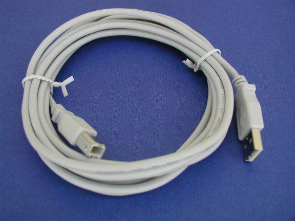 USB 2.0 COMPUTER CABLE TYPE A to TYPE B WHITE 10FT