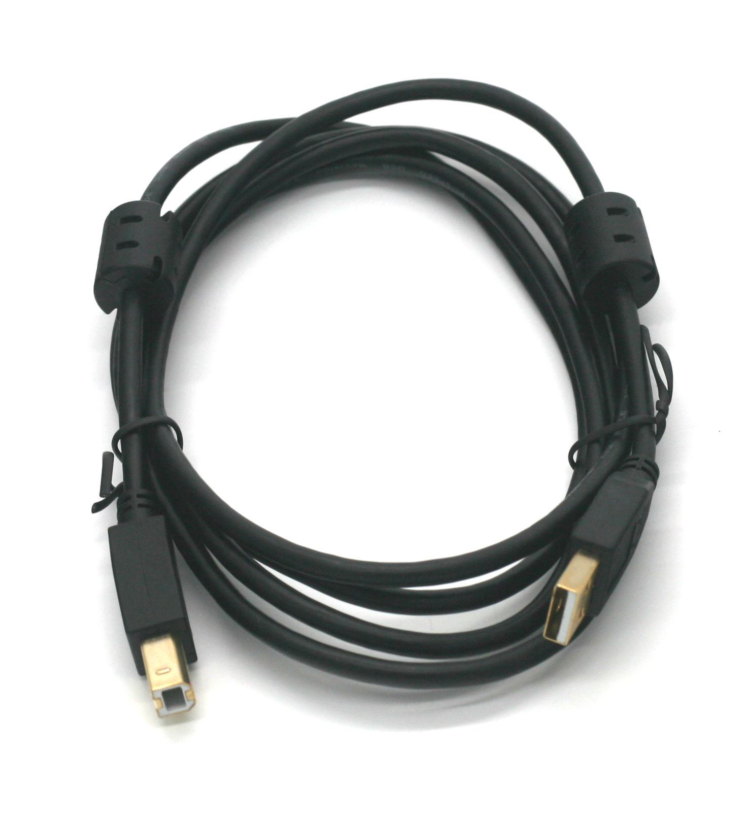 USB 2.0 Cable 6FT Dual Ferrite Chokes Black A B U023 006 USA