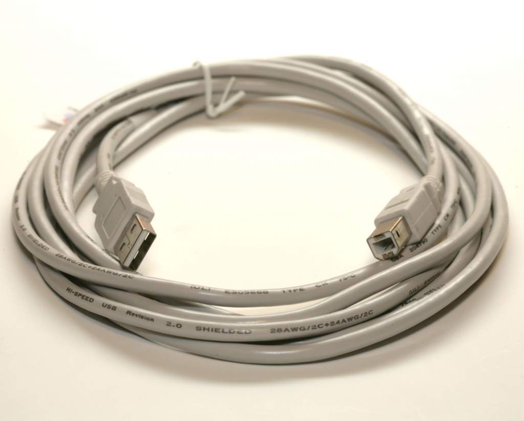 USB 2.0 Cable Type-A to Type-B 10 Feet 10FT White